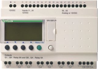 SCHNEIDER ELECTRIC ZELIO LOGIC MODULAIRE SMART RELAIS 26 I/O 12V DC MET KLOK / DISPLAY