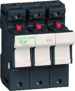 SCHNEIDER ELECTRIC TESYS ZEKERINGHOUDER 3M-50A ZEKERINGMAAT: 14X51MM