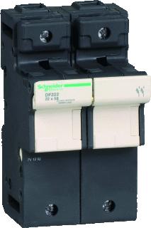 SCHNEIDER ELECTRIC TESYS ZEKERINGHOUDER 2P-125A ZEKERINGMAAT: 22X58MM