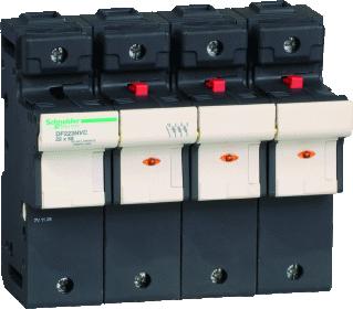 SCHNEIDER ELECTRIC TESYS ZEKERINGHOUDER+INDICATOR 3M+N-125A ZEKERINGMAAT: 22X58MM