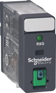 SCHNEIDER-ELECTRIC RXG INTERFACERELAIS INSTEEKRELAIS CONTACT 1W 10A SPOELSPANNING 24VDC VERGR. TESTKNOP LED + STAND INDICATOR 