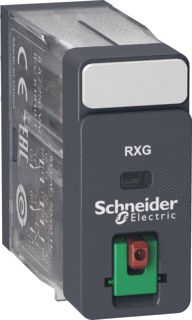 SCHNEIDER-ELECTRIC RXG INTERFACERELAIS INSTEEKRELAIS CONTACT 2W 5A SPOELSPANNING 24VAC VERGREN. TESTKNOP MECH. STAND INDICATOR 