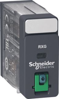 SCHNEIDER-ELECTRIC RXG INTERFACERELAIS INSTEEKRELAIS CONTACT 2W 5A SPOELSPANNING 24VDC VERGREN. TESTKNOP MECH. STAND INDICATOR 