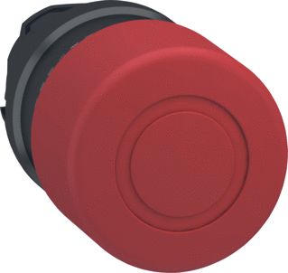 SCHNEIDER-ELECTRIC ZB4 FRONTELEMENT NOODSTOP/NOOD-UIT DRUKKNOP ROOD ONTGRENDELEN DOOR TREKKEN ROND 40MM METALEN FRONTR. ZWART