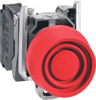 SCHNEIDER ELECTRIC HARMONY XB4 DRUKKNOP TERUGVERING VERHOOGD 22MM 1NC ATEX ROOD