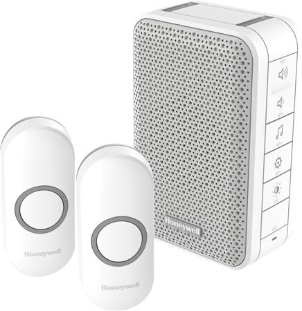 HONEYWELL RF 3 SERIE 6 MELODIEEN-DEURBEL MET 2 VERTICALE DRUKKNOPPEN WIT