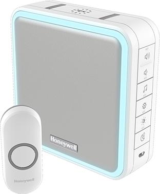 HONEYWELL RF 9 SERIE 8 MELODIEEN-DEURBEL MET BEREIKVERBREDER DRUKKNOP VERTICAAL WIT