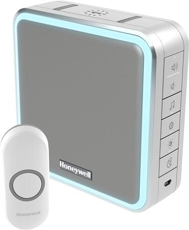 HONEYWELL RF 9 SERIE 8 MELODIEEN-DEURBEL MET BEREIKVERBREDER DRUKKNOP VERTICAAL GRIJS