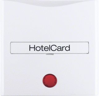 HAGER BERKER HOTELCARD-CENTRD. VOOR PULSDRUKKER BERKER S.1/B.3/B.7 POLARWIT GLZ.