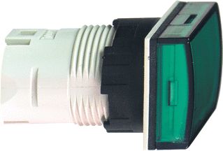 SCHNEIDER ELECTRIC HARMONY XB6 SIGNAALLAMP RECHTHOEKIGE LENS GROEN 16.2MM FRONTRING UITVOERING LENS VLAK FRONT ZWART