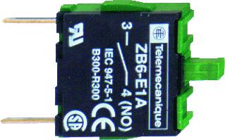 SCHNEIDER ELECTRIC CONTACTELEMENT VOOR DRUKKNOP ZB6 16MM 1NO ZILVERLEGERING