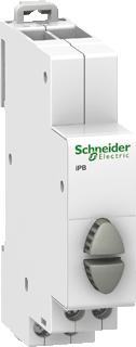 SCHNEIDER ELECTRIC ACTI9 IBP 1NO-1NO DUBBELE DRUKKNOP 20A 250V AC GRIJS 