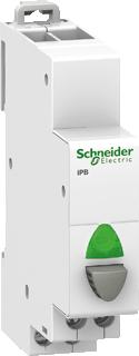 SCHNEIDER ELECTRIC IBP DRUKNOP ENKELVOUDIG 1 NC GRIJS SIGNAALLAMP (ROOD 12-48V AC/DC) 