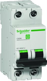 SCHNEIDER ELECTRIC MULTI9 OEM C60N INSTALLATIEAUTOMAAT 2P IN=2A C-KARAKTERISTIEK 