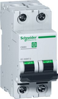 SCHNEIDER ELECTRIC MULTI9 C60H INSTALLATIEAUTOMAAT 2P IN=10A C-KARAKTERISTIEK 