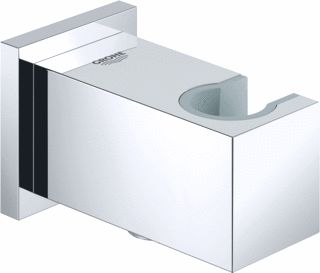 GROHE EUPHORIA CUBE WANDAANSLUITBOCHT MET WANDDOUCHE HOUDER BUITENDRAAD BEVEILIGD TEGEN TERUGSTROMING CHROOM 