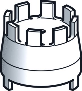 SCHNEIDER-ELECTRIC MONTAGESLEUTEL XACX VOOR HANGENDE DRUKKNOPKAST XACB VOOR MONTAGE VAN COMPONENTEN AAN DE ONDERKANT VAN EEN XACB/M