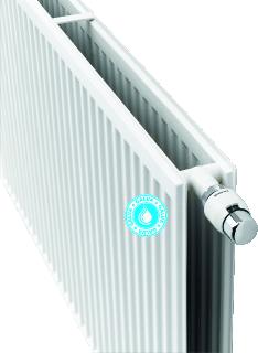 STELRAD HYGIENE GALVA PANEELRADIATOR GEGALVANISEERD TYPE 10 MET AANGELASTE STRIPPEN 400X500MM 215W ZONDER TOEBEHOREN WIT 108041005 