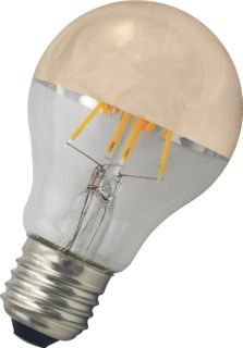 BAILEY LED FILAMENT LAMP STANDAARD A60 E27 4W WARMWIT 2700K CRI80-89 KOPSPIEGEL GOUD 350LM 220-240V AC 180D 60X105MM 