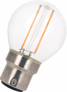 BAILEY LED FILAMENT LAMP KOGEL G45 B22D 2W WARMWIT 2700K CRI80-89 HELDER 220LM 110-130V AC 360D 45X75MM 