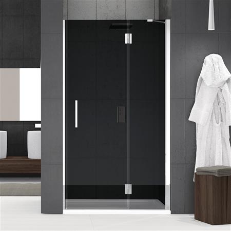 NOVELLINI LOUVRE G DOUCHEDEUR IN NIS DRAAIDEUR RECHTS 1950 X 1000MM (HXB) PROFIEL MAT CHROOM 6MM GLAS HELDER 