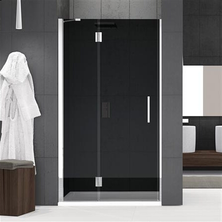 NOVELLINI LOUVRE G DOUCHEDEUR IN NIS DRAAIDEUR LINKS 1950 X 1000MM (HXB) PROFIEL MAT CHROOM 6MM GLAS HELDER 