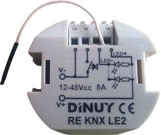 DINUY DIMMER PWM 12-48VDC-8A RE-KNX-LE2 