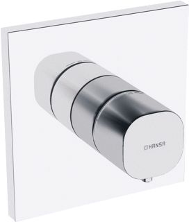 HANSA LIVING BLUEBOX AFBOUWDEEL VOOR INBOUWKRAAN THERMOSTATISCH MET VIERKANTE ROZET 15X15CM ZONDER OMSTEL CHROOM