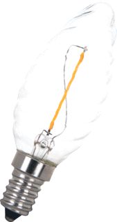 BAILEY LED FILAMENT LAMP KAARS GEDRAAID C35 E14 1W EXTRA WARMWIT 2200K CRI80-89 HELDER 100LM 220-240V AC 360D 35X100MM DECORATIEF 