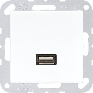 JUNG A500 MULTIFUNCTIONELE VERBINDINGSDOOS INBOUW SCHROEFAANSLUITING USB 2.0 WIT 