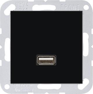 JUNG A500 MULTIFUNCTIONELE VERBINDINGSDOOS INBOUW SCHROEFAANSLUITING USB 2.0 ZWART 