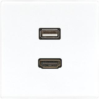 JUNG MULTIMEDIA-AANSLUITINGEN HDMI/USB 2.0 LS RANGE ALPINE WIT 