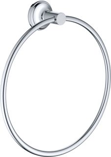 GROHE ESSENTIALS AUTHENTIC HANDDOEKRING ROND WAND 1-GATS 200MM DIAMETER CHROOM 