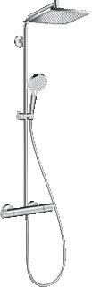 HANSGROHE CROMETTA E 240 SHOWERPIPE 1JET ECOSMART 9 L/MIN CHROOM