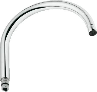 GROHE MINTA BUISUITLOOP SANITAIRKRAAN MET MOUSSEUR 226MM HOOGTE 223MM VOORSPRONG C-UITLOOP CHROOM 