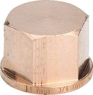 VIEGA TW PLUG/-KAP MODEL 3301 1 1/4 RP-DRAAD BRONS INCLUSIEF STEEKSTLEUTELVAK MESSING DOP BLANK