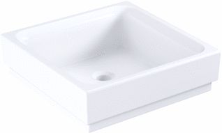 GROHE CUBE CERAMICS WASTAFEL 1X WASKOM KRAANGAT MIDDEN OVERLOOP KERAMIEK ANTIBACTERIEEL 400 X 470 X 150MM (BXDXH) WIT 