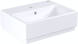 GROHE CUBE CERAMICS FONTEIN 1X WASKOM KRAANGAT MIDDEN OVERLOOP KERAMIEK ANTIBACTERIEEL 455 X 350 X 150MM (BXDXH) WIT 