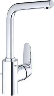 GROHE EURODISC COSMOPOLITAN WASTAFELMENGKRAAN L-SIZE TREKWASTE EENGREEPS 1-GATS 291MM HOOGTE 143MM UITLOOP DRAAIBAAR CHROOM 