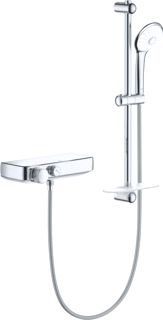 GROHE GROHTHERM SMARTCONTROL DOUCHETHERMOSTAAT MET DOUCHESET WAND EENGREEPS 2-GATS 150MM HART MET KOPPELINGEN CHROOM 