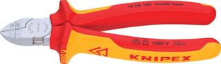 KNIPEX AFSTRIP-ZIJSNIJTANG GEISOLEERD MET MEER-COMPONENTENGREPEN VDE-GETEST VERCHROOMD 160MM 1,5 + 2,5 MM2 SNIJKANT MET KLEIN FACET 