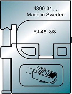 KLEMKO MOB-FRAME INZET MATRIJS PMS-RJ-45