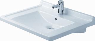 DURAVIT AL KERAMISCHE WASTAFEL 700X545MM. MET KRAANGAT EN OVERLOOP. WIT 