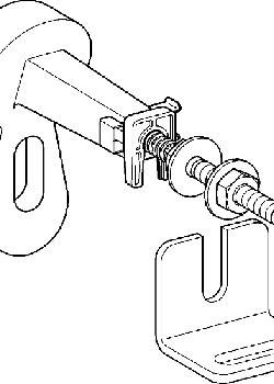 GROHE RAPID-SL WANDBEVESTIGING VOOR VRIJE VLOER 2 STUKS 