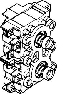 SCHNEIDER-ELECTRIC XESD CONTACTBLOK VOOR HANGENDE DRUKKNOPKAST XACB 1 SNELHEID POWER CIRCUIT 3 KW 2 X 2M SPRING RETURN 40 B.KNOP