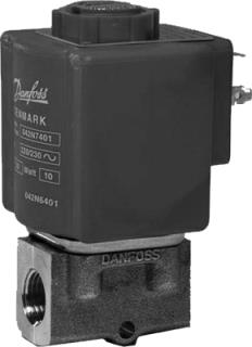 DANFOSS MAGNEETAFSLUITER MESSING DIRECT WERKEND 2/2 NC NBR DOORLAAT 3MM BINNENDRAAD G 3/8 ZONDER SPOEL 