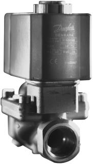 DANFOSS MAGNEETAFSLUITER MESSING SERVO WERKEND 2-2 NC FKM DOORLAAT 32MM BINNENDRAAD G 1-1-4-ZONDER SPOEL 