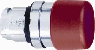 SCHNEIDER-ELECTRIC ZB4 FRONTELEMENT PADDESTOELPULSDRUKKNOP KLEUR: ROOD KNOP ROND 30MM INBOUW: 22,5 MM METALEN FRONTRING CHROOM