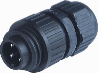 HIRSCHMANN ICOS STRAIGHT CABLE PLUG INTEGRATED STRAIN RELIEF (3+PE) 