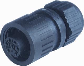 HIRSCHMANN ICOS STRAIGHT CABLE PLUG INTEGRATED STRAIN RELIEF (6+PE) 